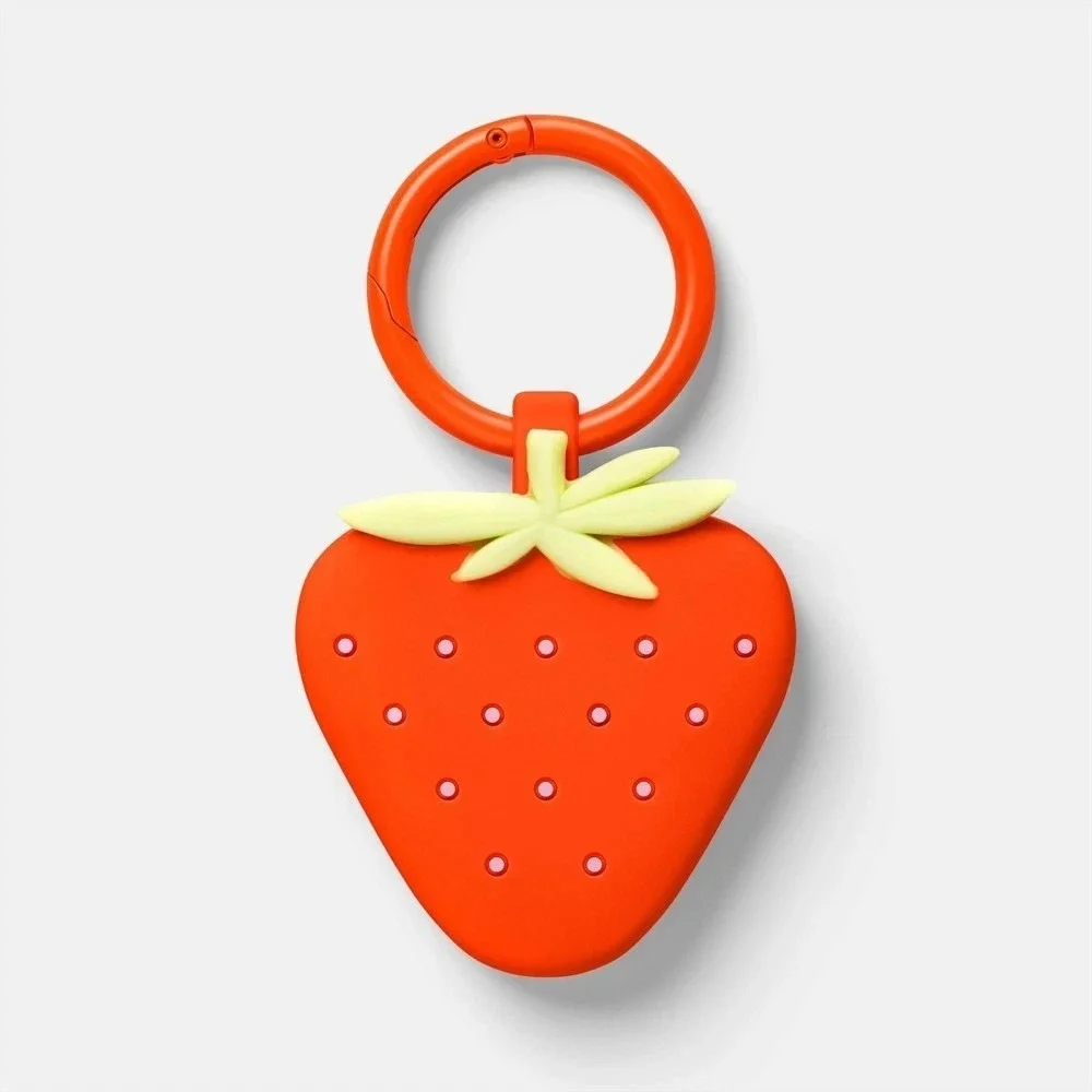 heyday AirTag Holder Strawberry Silicone Keychain